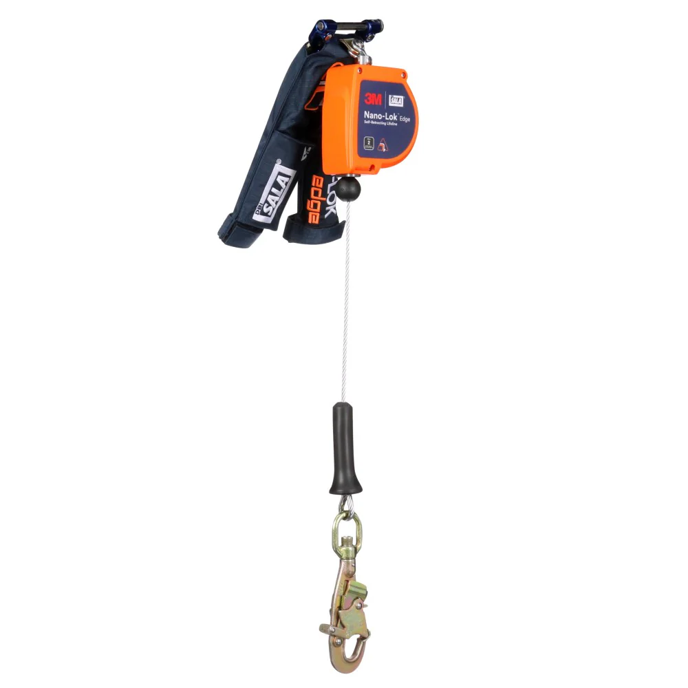 DBI Sala 3500293 Nano-Lok Edge Self-Retracting Lifeline with Quick Connect, Cable, Swivel Snap Hook, 8', Class 2 - Mactool Shop