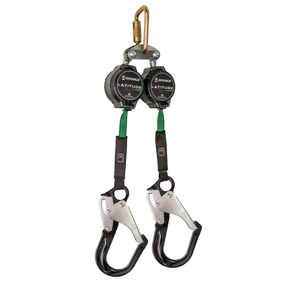 Safewaze 018-5019 Latitude Pro 7' Dual Web SRL: FS-EX313, Carabiner, Alu Rebar Hooks - Mactool Shop