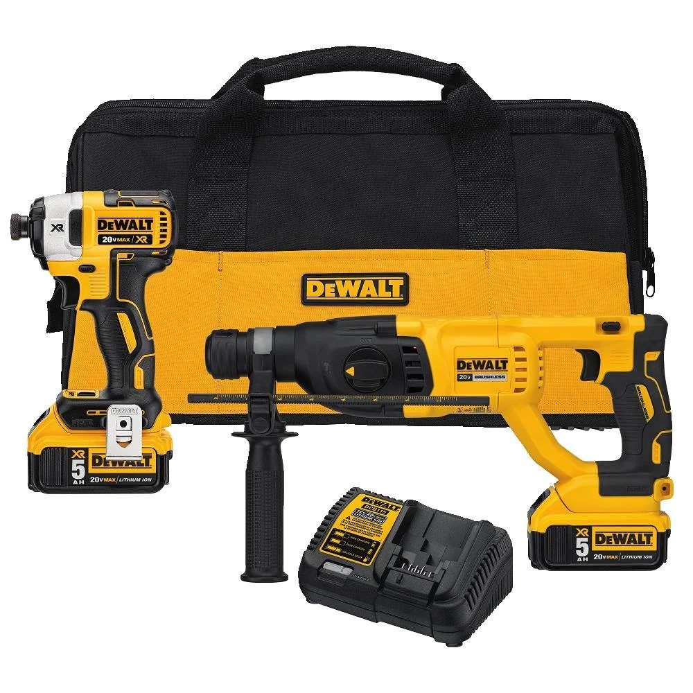 DeWalt DCK233P2 20V MAX XR Rotary Hammer / Impact Kit - Mactool Shop