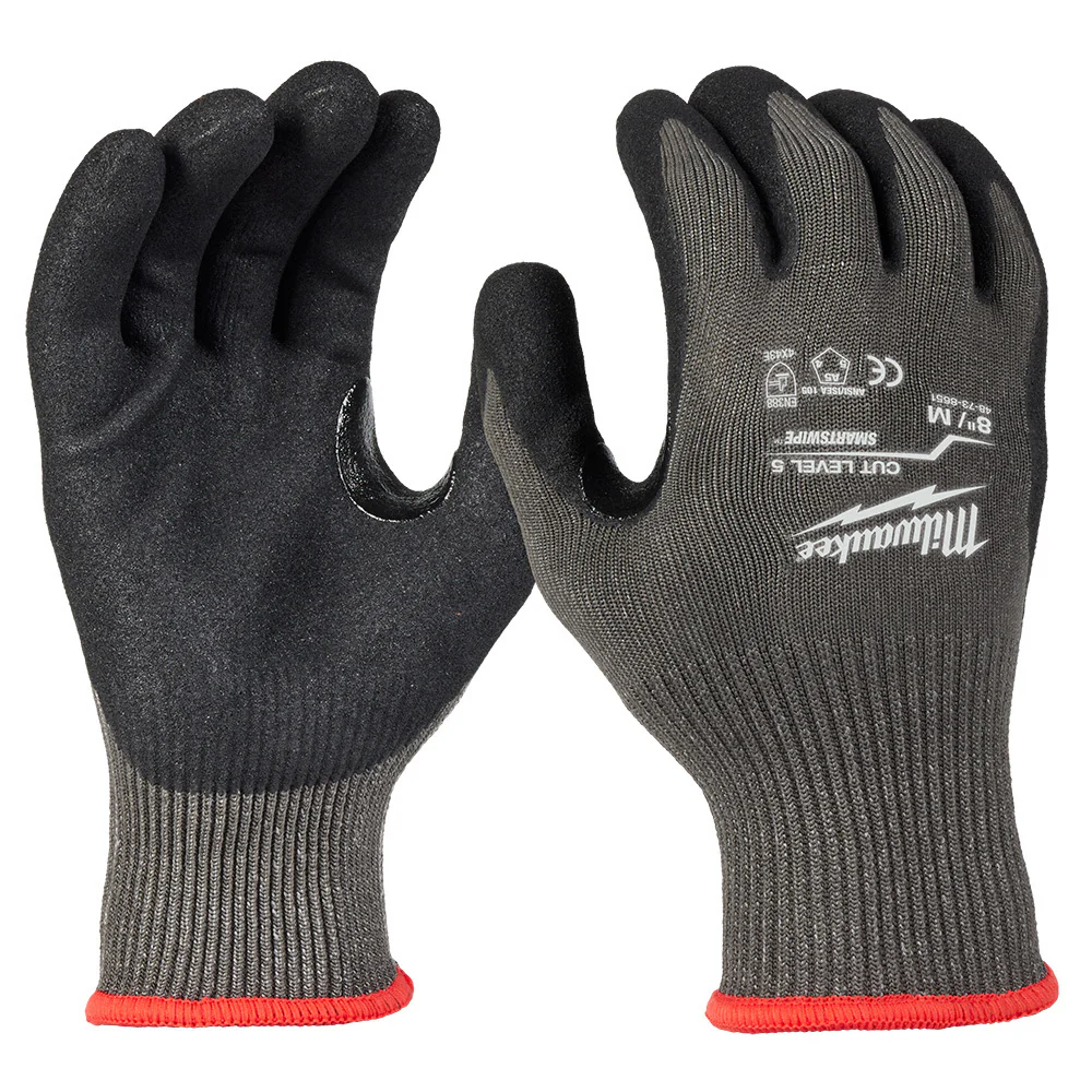 Milwaukee 48-73-8651 Cut Level 5 Nitrile Dipped Gloves - M - Mactool Shop