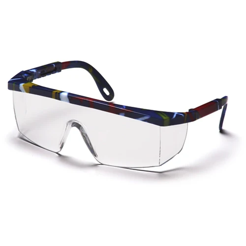 Pyramex SM410S Integra Eyewear Clear Lens Safety Glasses with Mixed Blue Frame - Mactool Shop