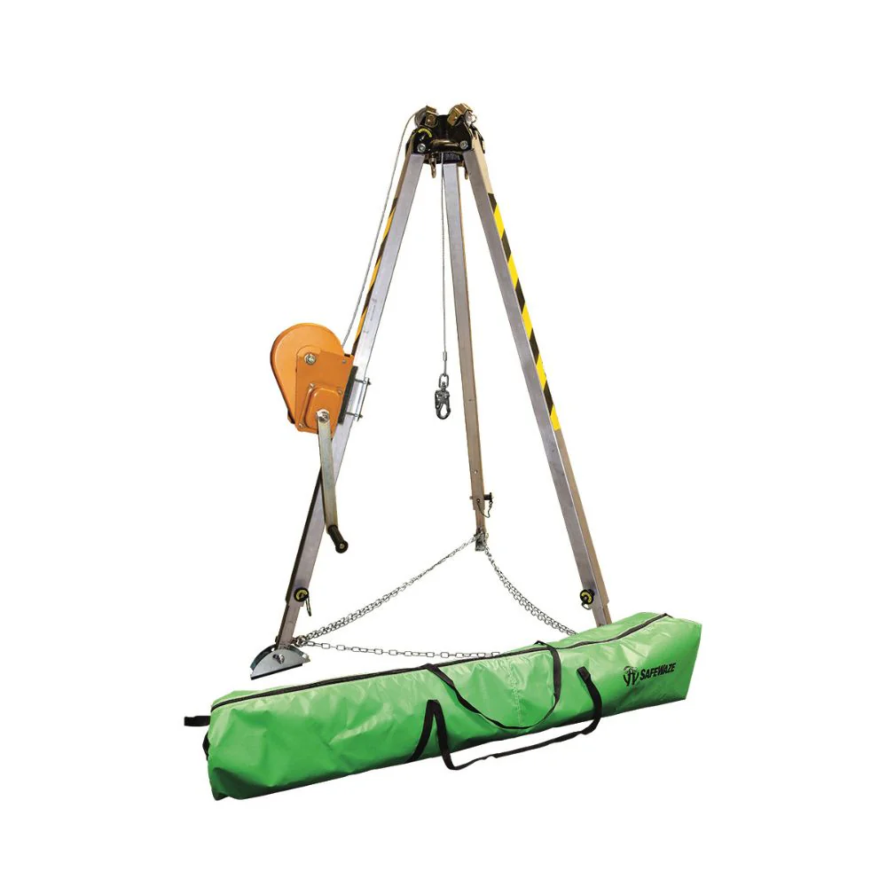 Safewaze 019-11001 7' Adjustable Tripod Kit, 65' Material Winch - Mactool Shop