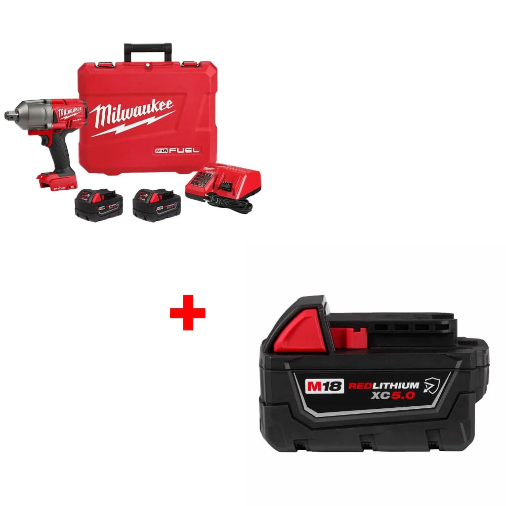 Milwaukee 2864-22R M18 FUEL Impact Wrench Kit w/ FREE 48-11-1850R M18 Battery - Mactool Shop