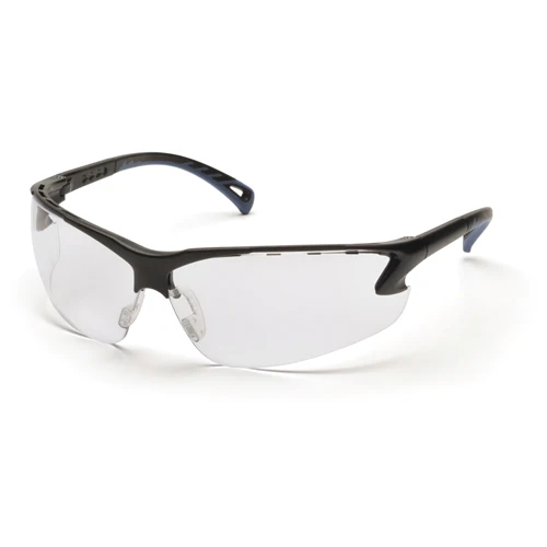 Pyramex SB5710DT Venture 3 Eyewear Clear Anti-Fog Lens Safety Glasses with Black Frame - Mactool Shop