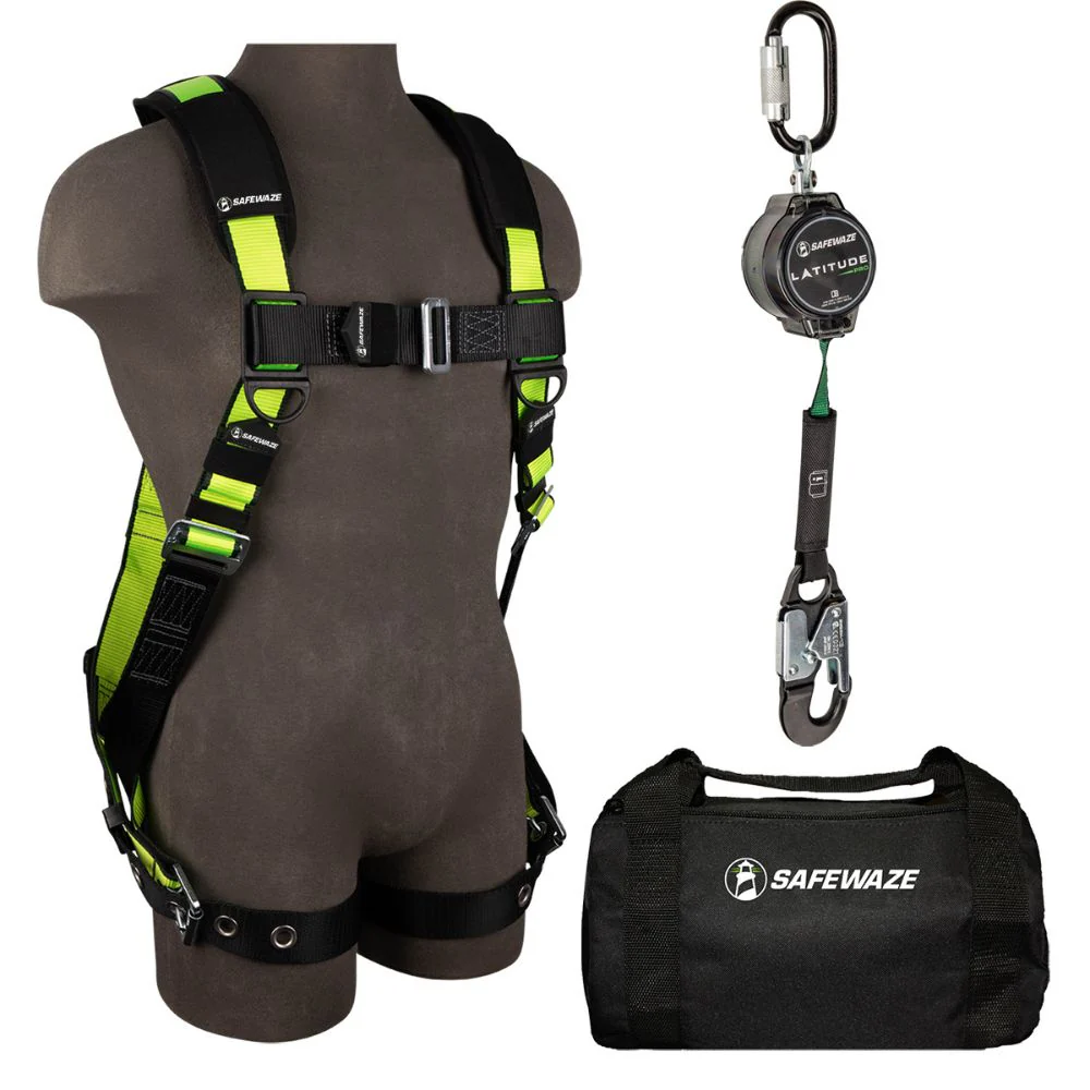 Safewaze FS143-2X PRO Bag Combo: FS185-2X Harness, 018-5009 SRL, FS8125 Bag, 2X - Mactool Shop