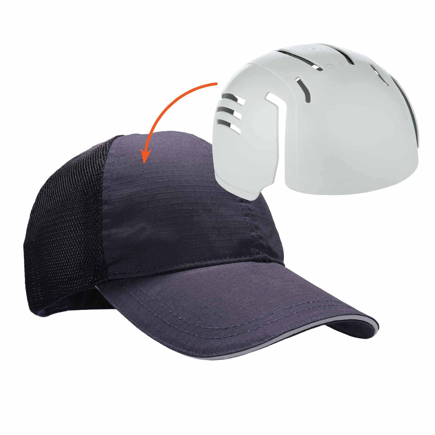 Ergodyne 23403 8946 Hat w/ Insert Navy Baseball Cap + Bump Cap Insert - Mactool Shop