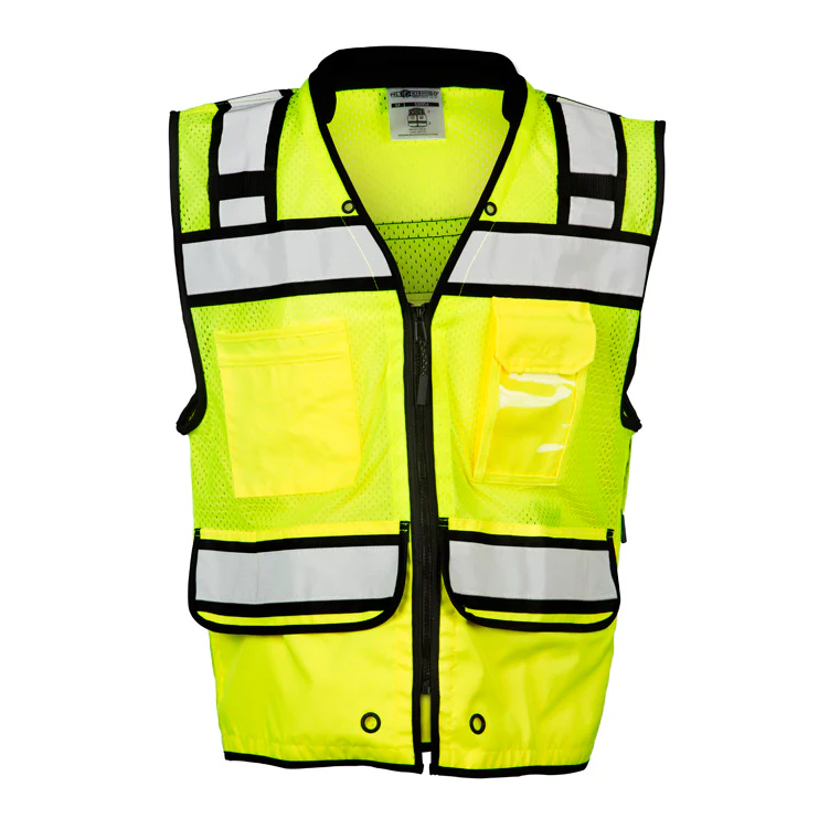 ML Kishigo S5004-XL XL Lime Professional Surveyors High Performance Vest - Mactool Shop