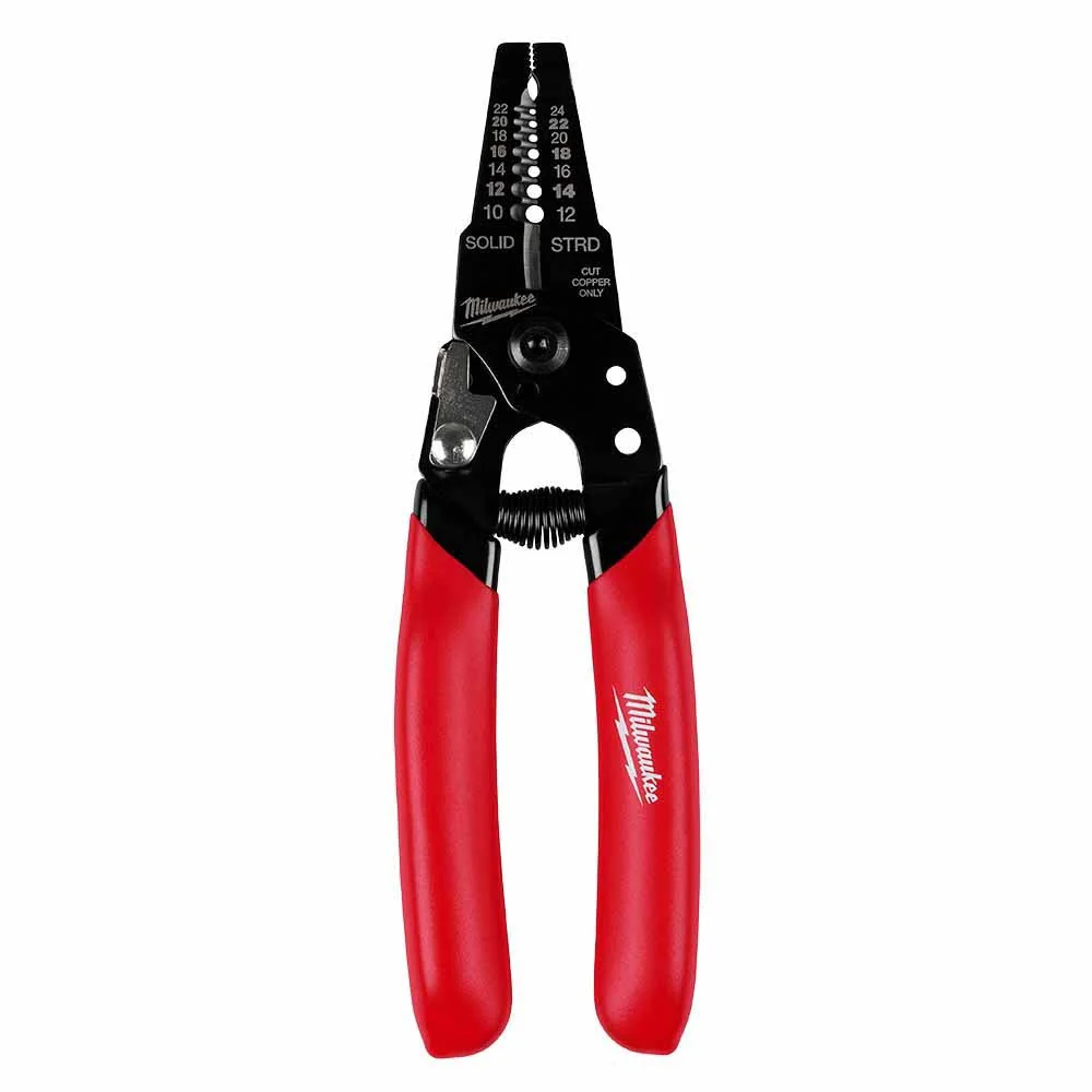 Milwaukee 48-22-3043 10-24 AWG Compact Dipped Grip Wire Stripper & Cutter - Mactool Shop