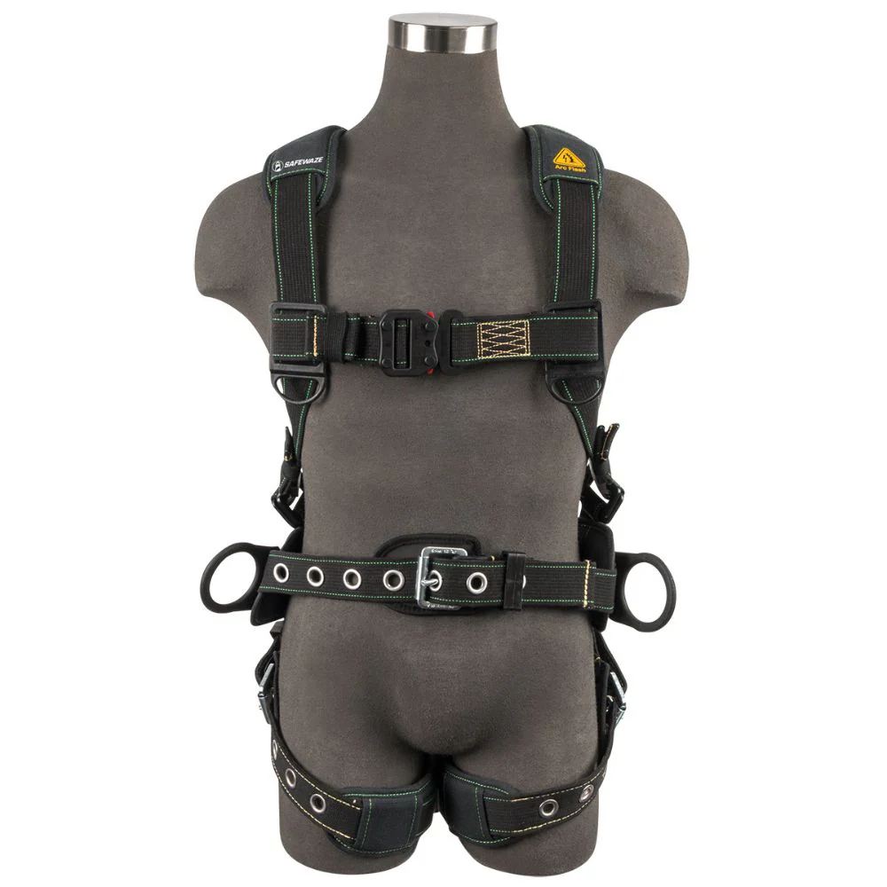 Safewaze 020-1263 Arc Flash Construction Harness: DE 3D, DE QC Chest, TB Legs, 2X - Mactool Shop