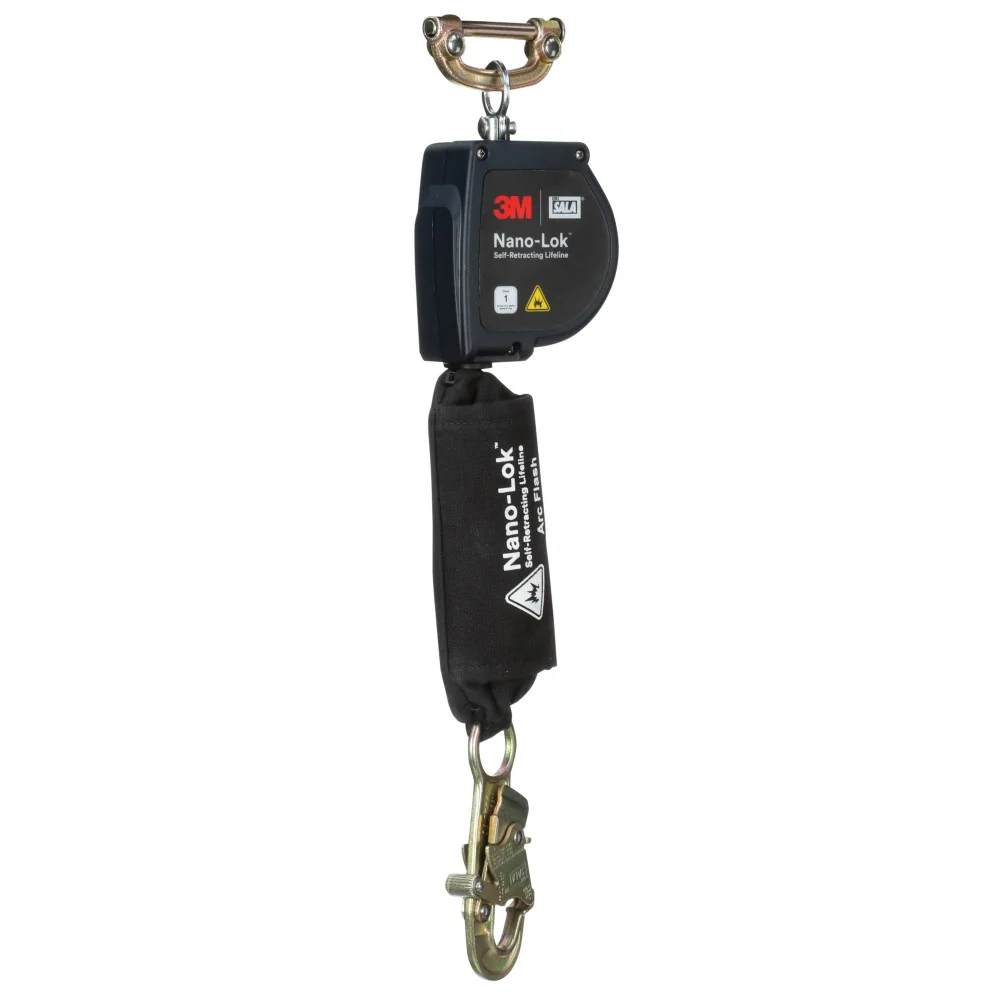 DBI Sala 3100573 Nano-Lok Arc Flash Self-Retracting Lifeline with Quick Connect, Web, Steel Snap Hook, 8' - Mactool Shop