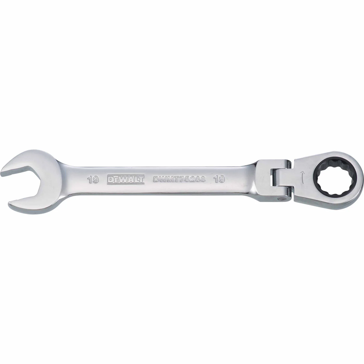 Dewalt DWMT75208OSP Mechanics Flat Head Ratcheting Combination Wrench 19 MM - Mactool Shop