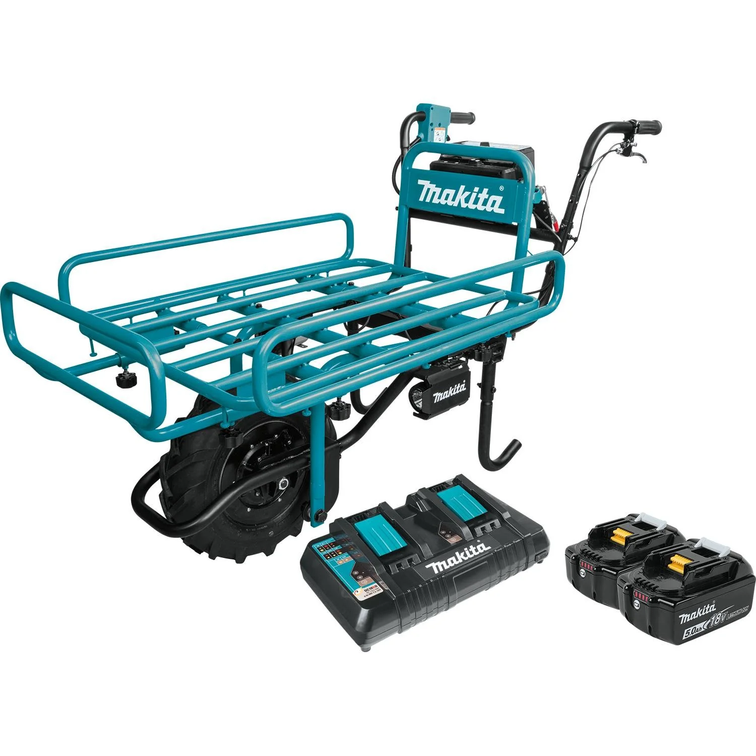 Makita XUC01PTX2 18V X2 LXT Brushless Cordless Power-Assisted Wheelbarrow Kit - Mactool Shop