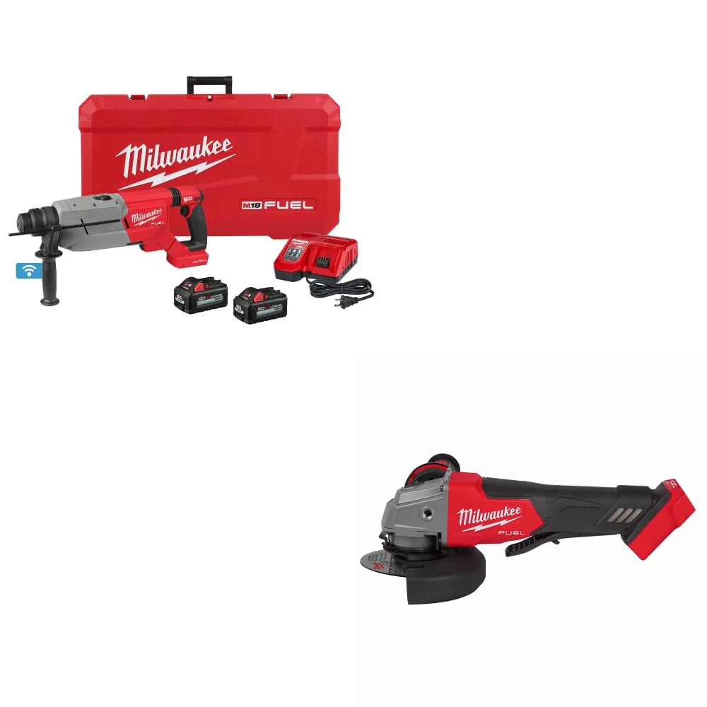 Milwaukee 2916-22 M18 FUEL Rotary Hammer Kit w/ FREE 2880-20 M18 FUEL Grinder - Mactool Shop
