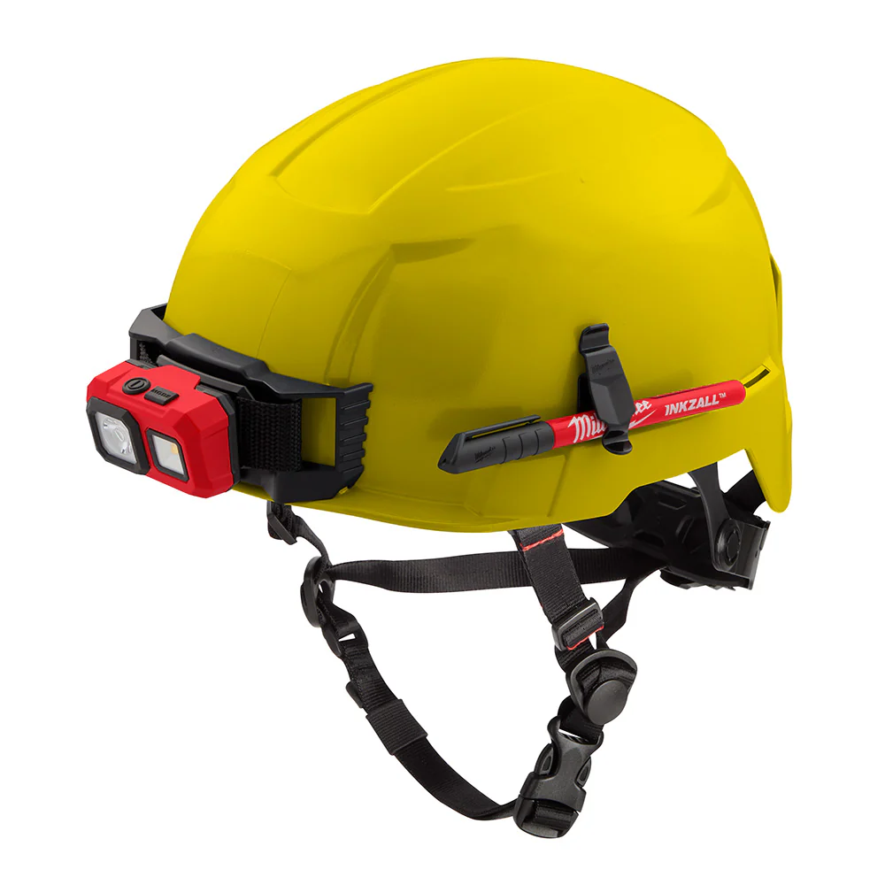 Milwaukee 48-73-1303 BOLT Yellow Safety Helmet (USA) - Type 2, Class E, Non-Vented - Mactool Shop