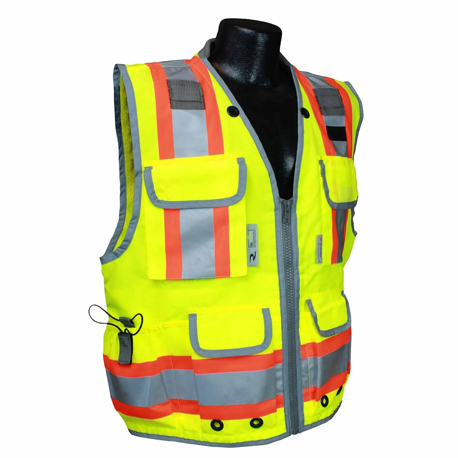 Radians SV55-2ZGD-L Large Class 2 Heavy Woven Engineer Vest - Green - Mactool Shop