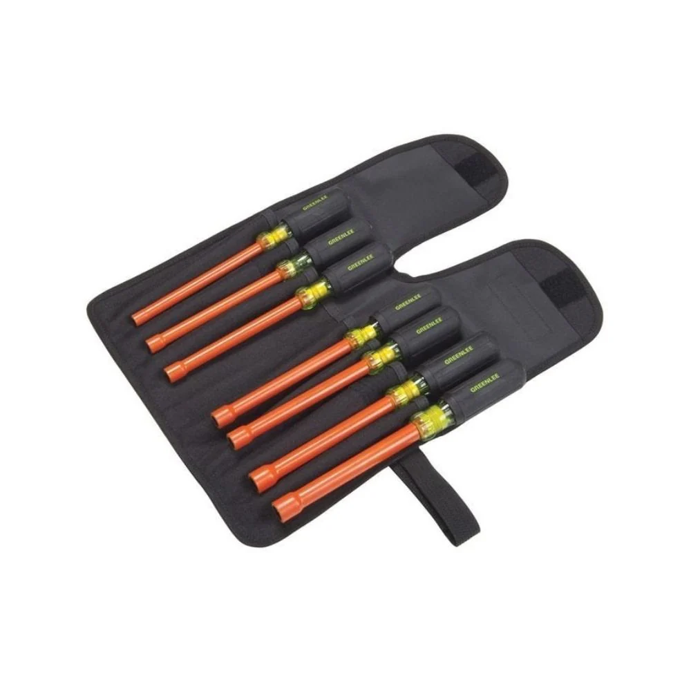 Greenlee 0253-03NH-INS Insulated Nut-Holding Nut Drivers, 7 Piece Kit - Mactool Shop