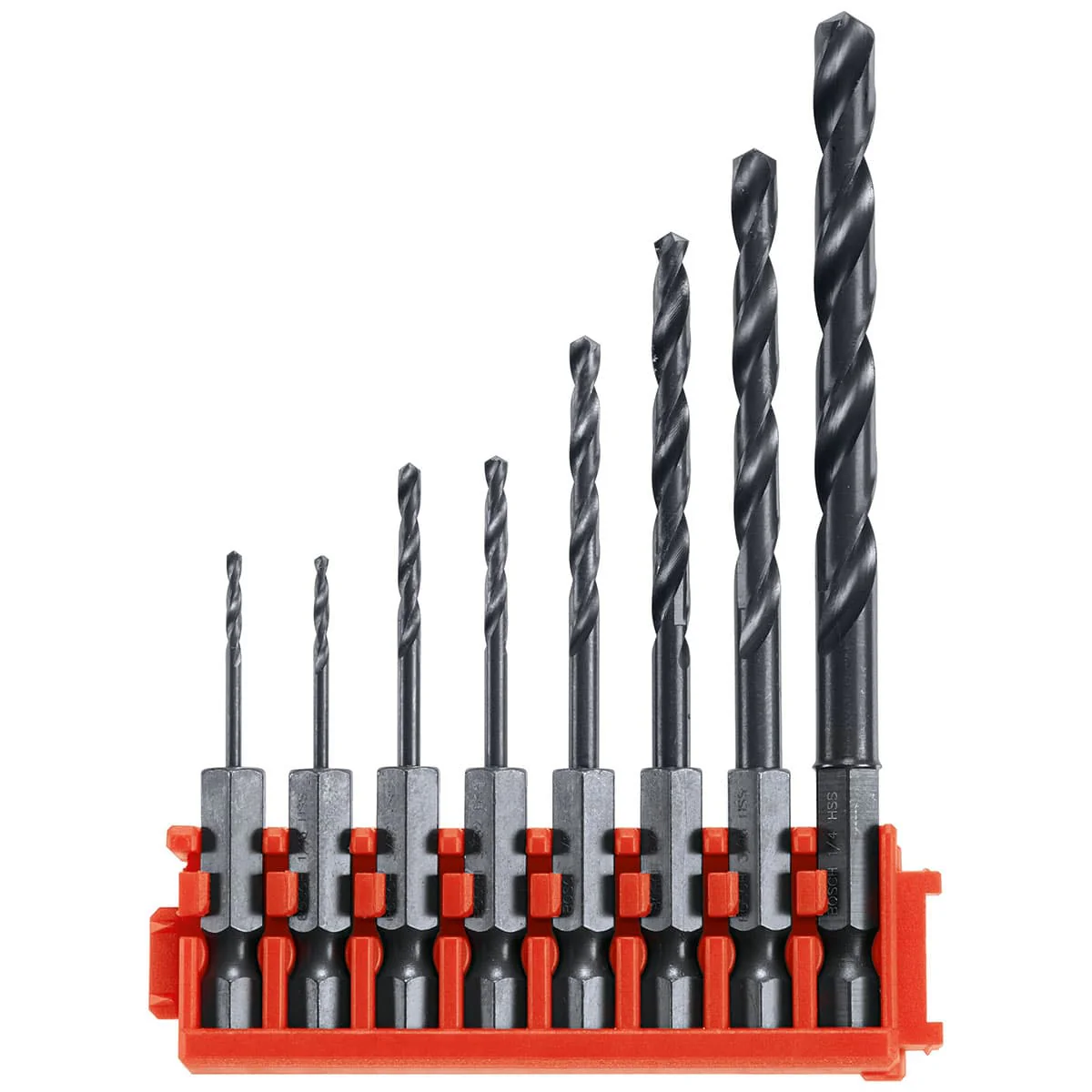 Bosch CCSDV08 8-Pc Impact Tough Black Oxide Drill Bits with Clip - Mactool Shop