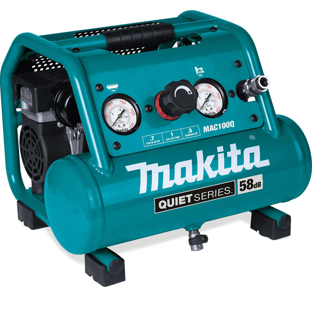 Makita MAC100Q Quiet Series, 1/2 HP, 1 Gallon Electric Air Compressor - Mactool Shop