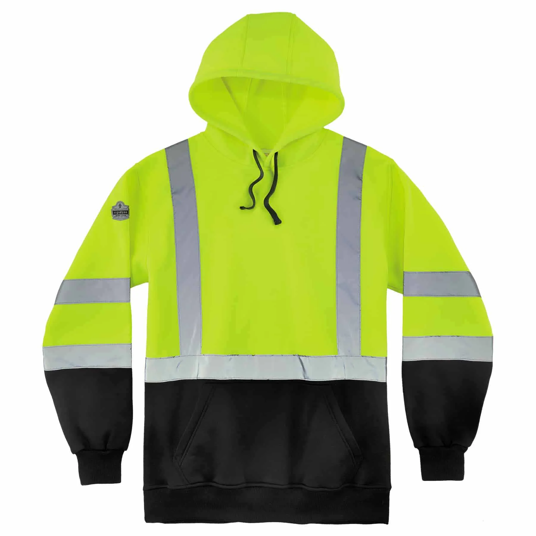 Ergodyne 21888 8373 4XL Lime Class 3 Hooded Sweatshirt Black Bottom - Mactool Shop