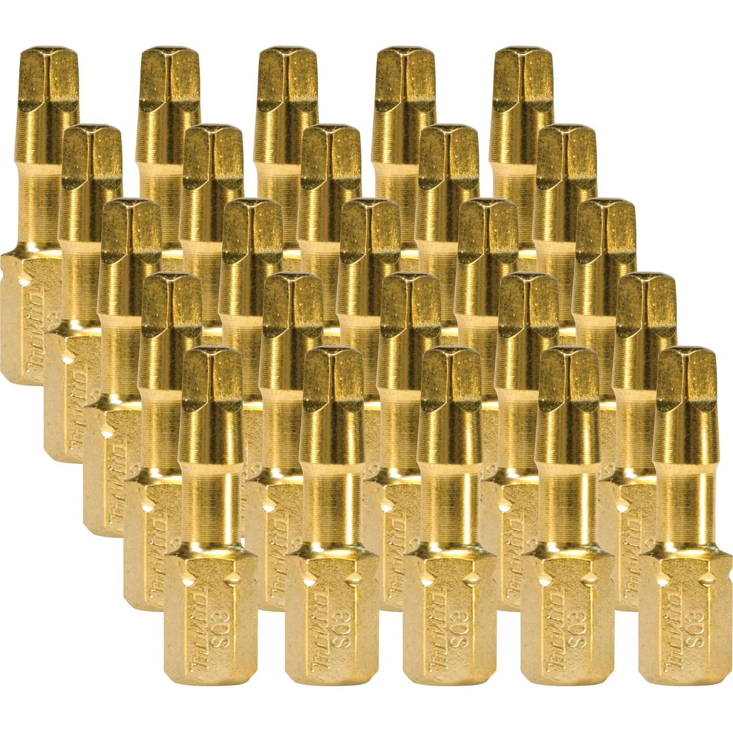 Makita B-44747 Impact GOLD #2 Square Insert Bit, 25 Pack - Mactool Shop