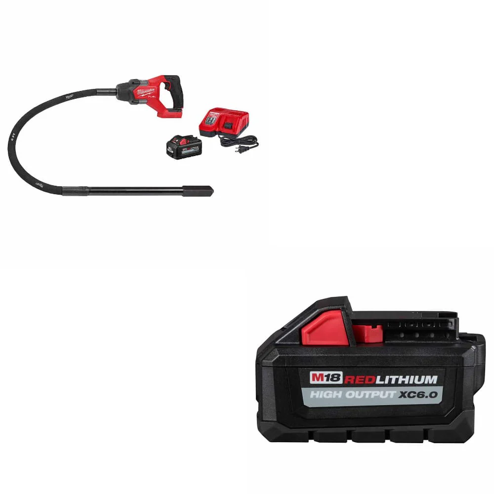 Milwaukee 2910-21 M18 FUEL 4' Vibrator Kit w/ FREE 48-11-1865 M18 Battery Pack - Mactool Shop