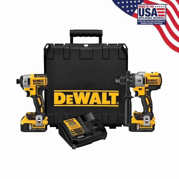 DeWalt DCK299P2 20V Li-Ion Brushless Hammerdrill / Impact Kit 5.0Ah, Case - Mactool Shop
