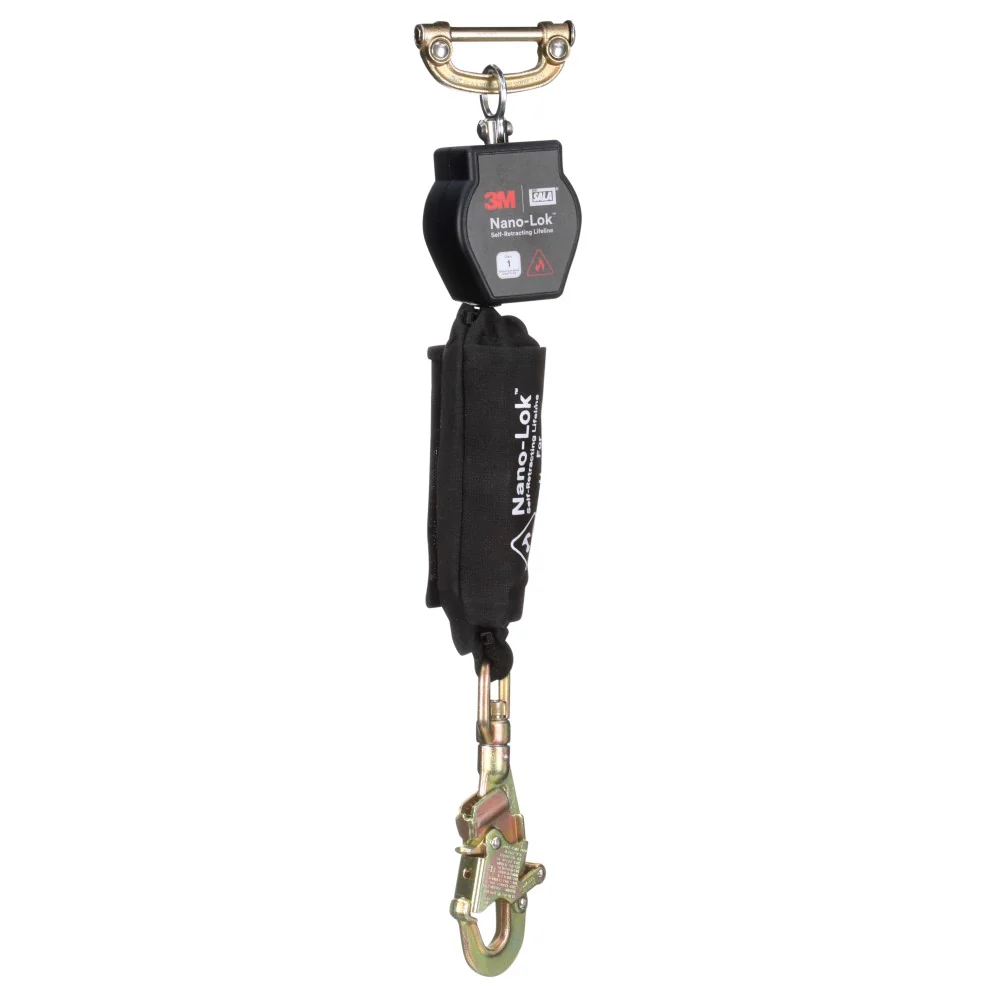 DBI Sala 3100556 Nano-Lok Hot Work Self-Retracting Lifeline with Quick Connect, Web, Swivel Snap Hook, 6' - Mactool Shop