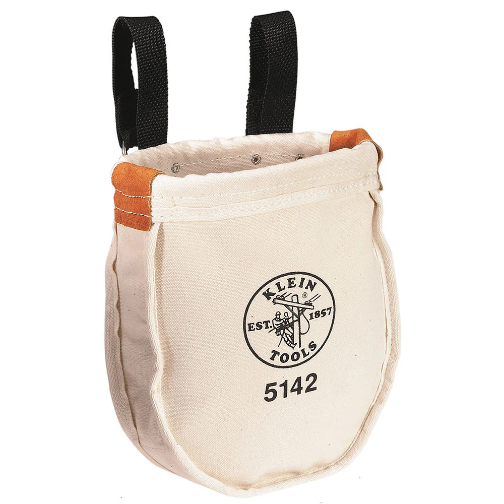 Klein 5142 Tool Bag, Canvas Utility Bag, Loop Connection, 9 x 8 x 10-Inch - Mactool Shop