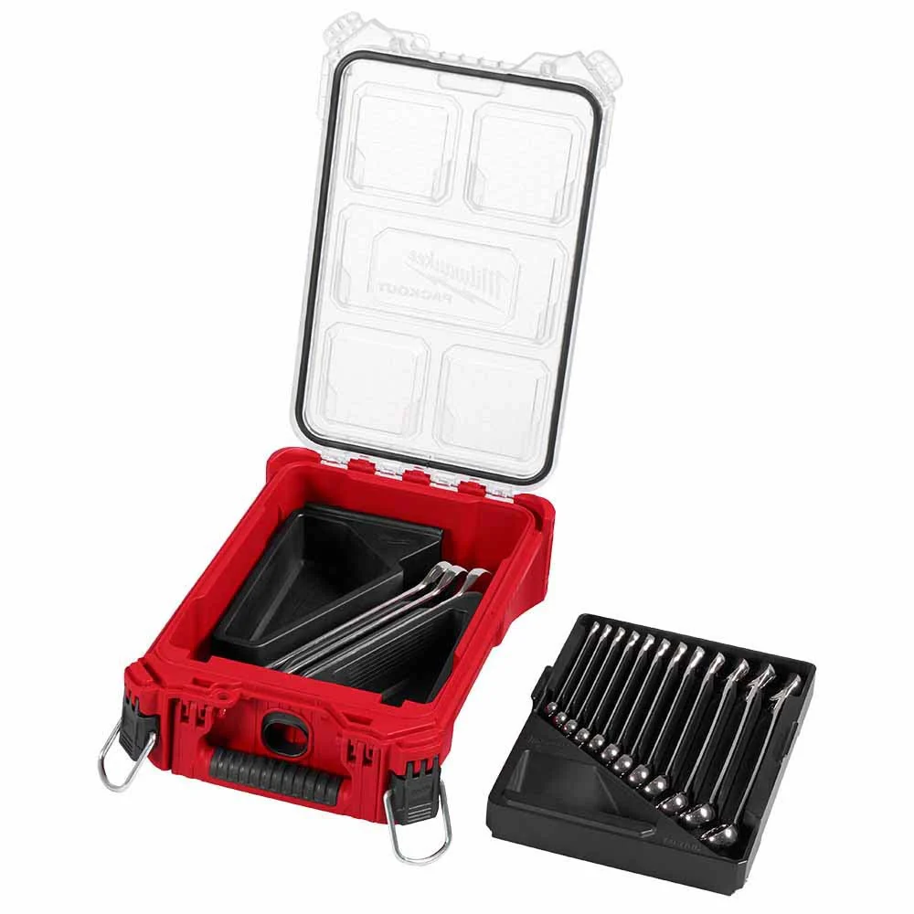 Milwaukee 48-22-9483 15pc Metric Combination Wrench Set with PACKOUT Compact Organizer - Mactool Shop