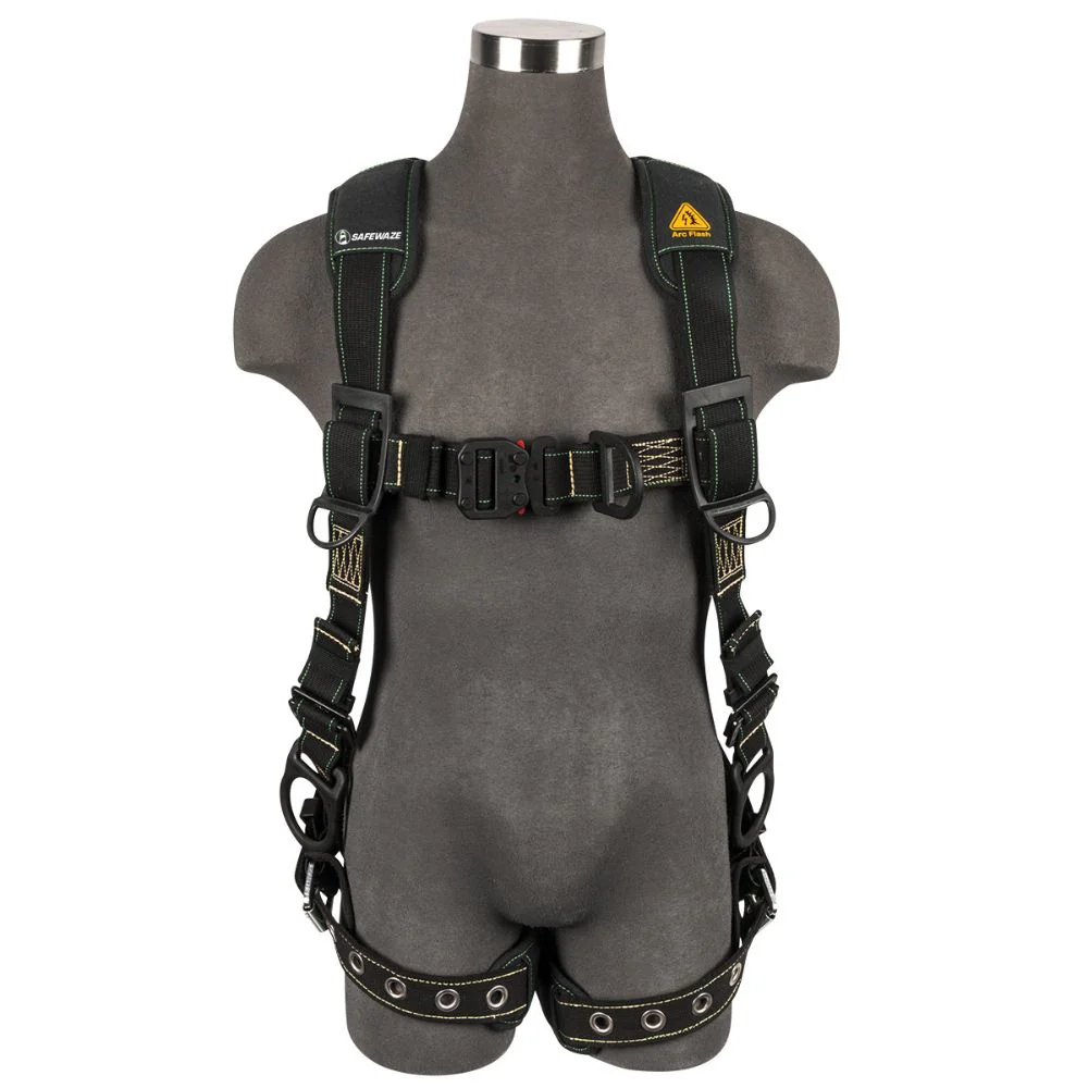 Safewaze 020-1272 Arc Flash Full Body Harness: DE 3D, DE QC Chest, DE FD, TB Legs, 3X - Mactool Shop