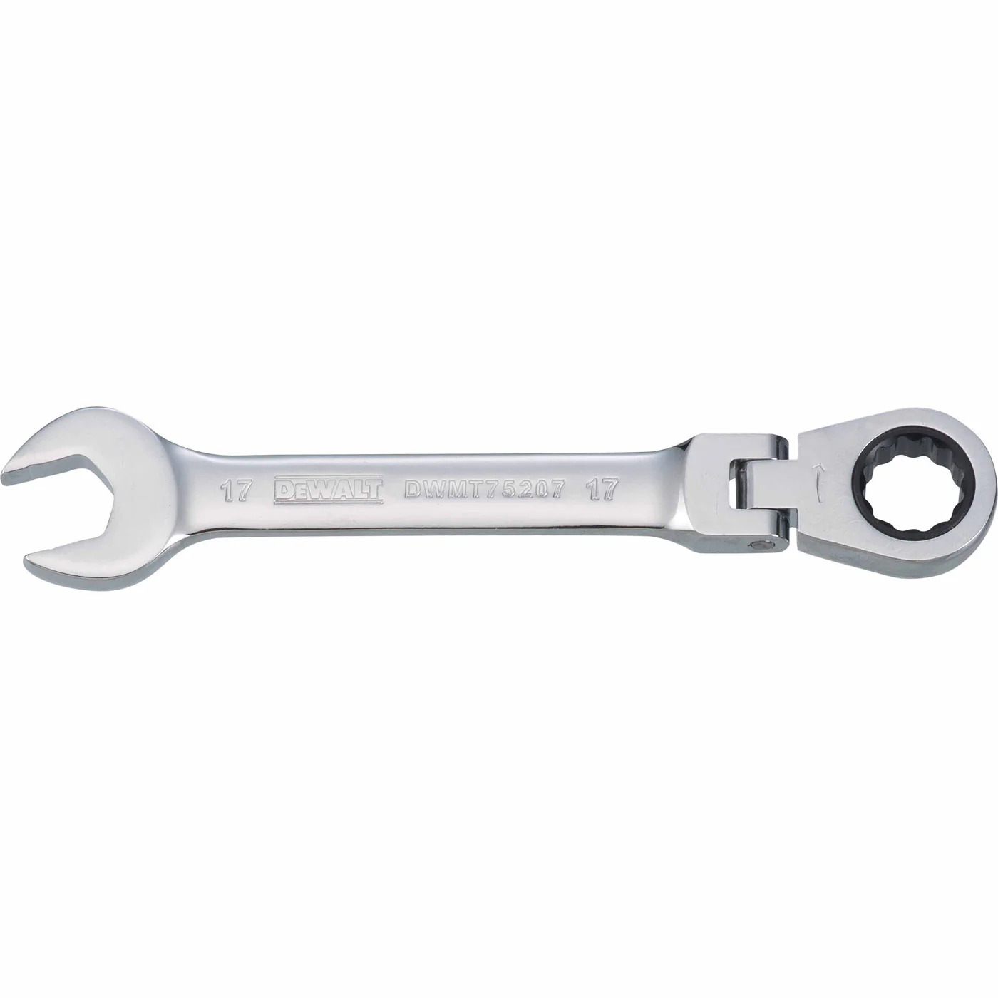 Dewalt DWMT75207OSP Mechanics Flat Head Ratcheting Combination Wrench 17 MM - Mactool Shop