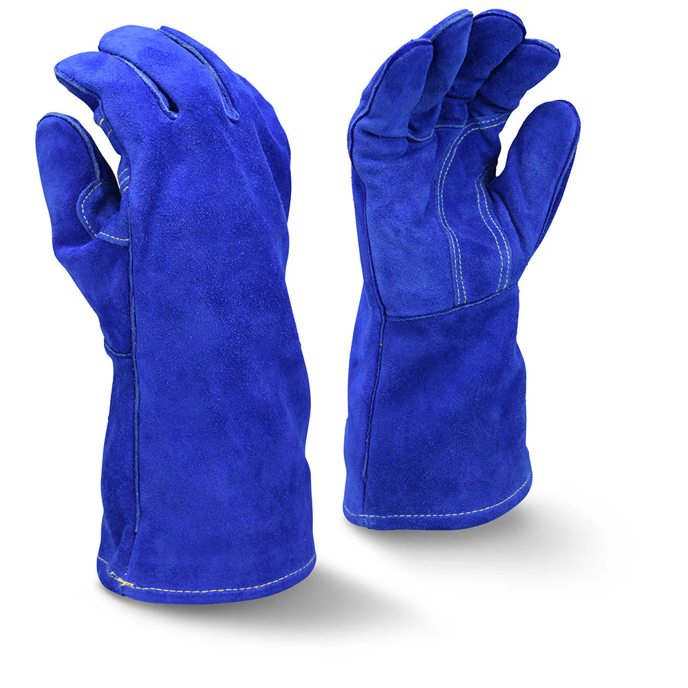 Radians RWG5410XL Premuim Side Split Cowhide Leather Gloves, Blue, X-Large - Mactool Shop