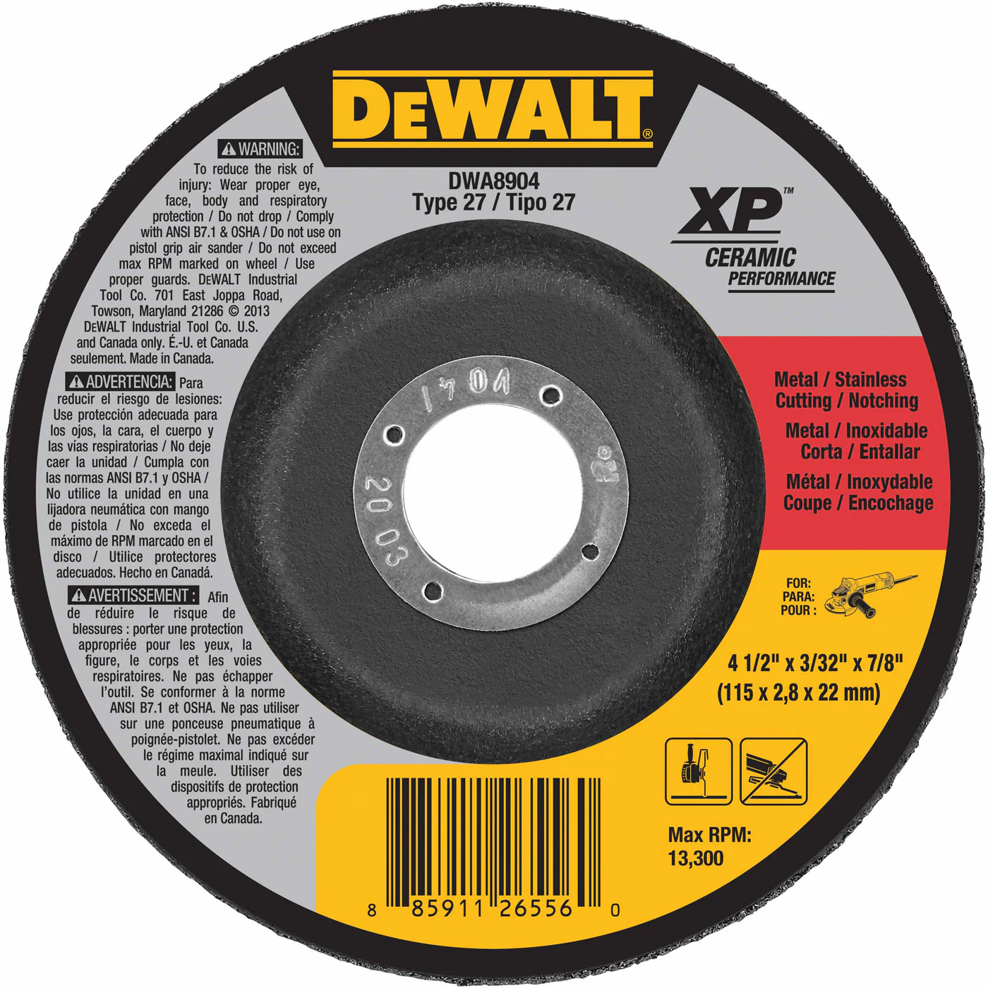 DeWalt DWA8904 4-1/2