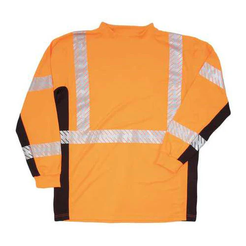 ML Kishigo 9135-XL Orange Class 3 Black Series Long Sleeve T-Shirt, X-Large - Mactool Shop