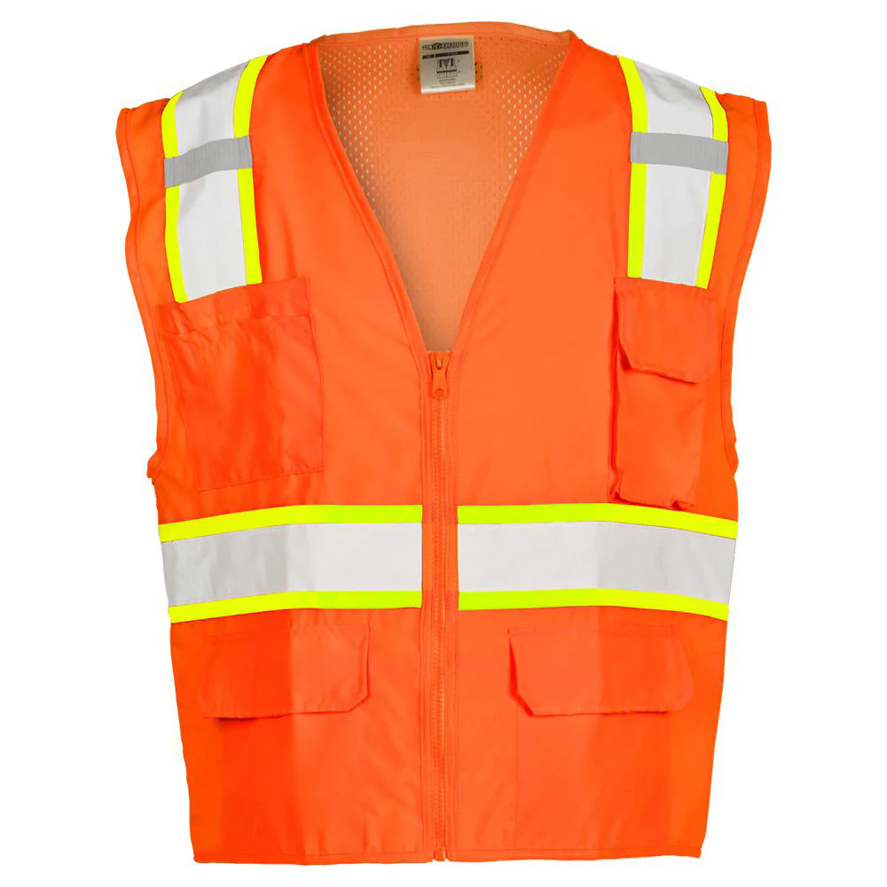 ML Kishigo 1164-2X Orange Solid Front/ Mesh Back Vest, 2X-Large - Mactool Shop