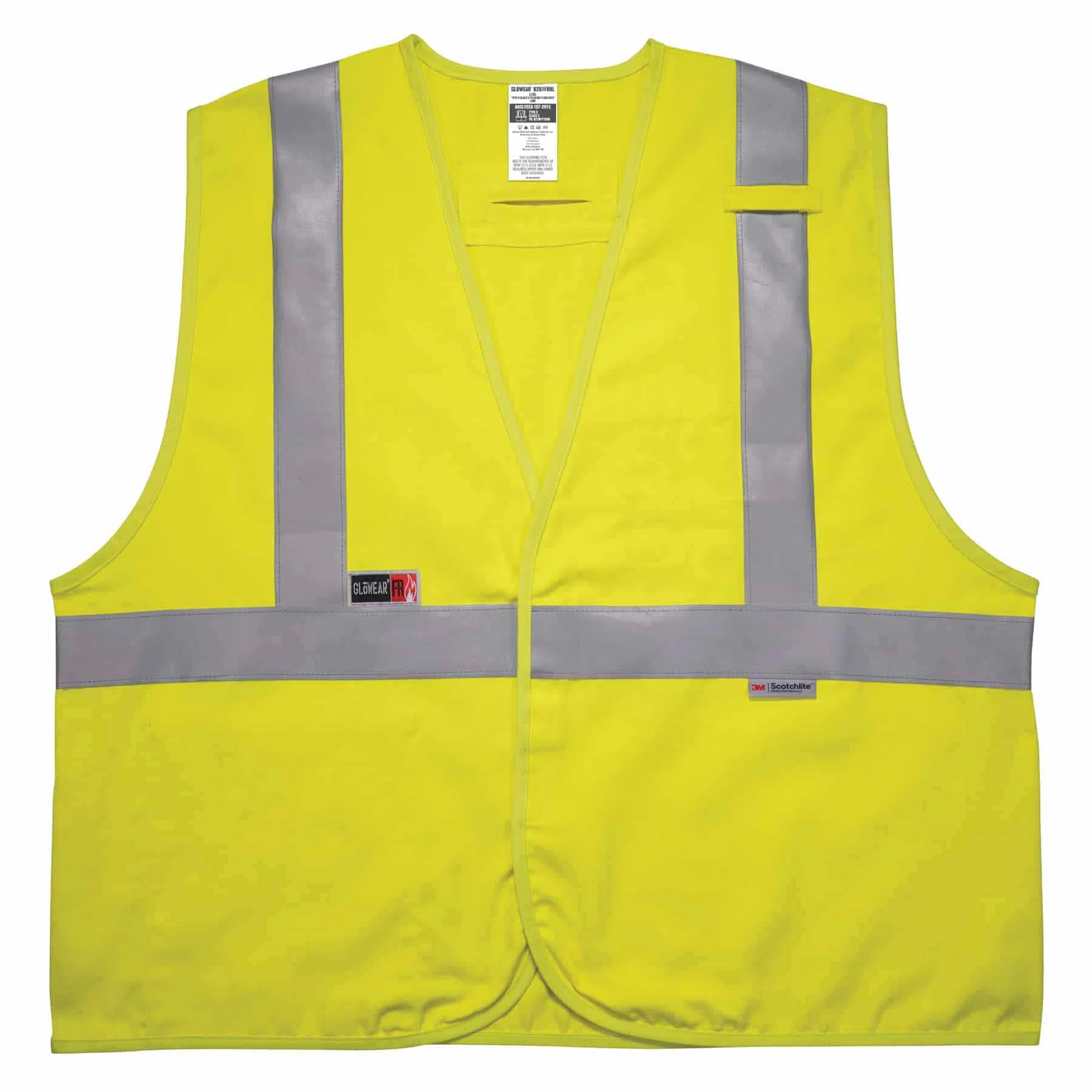 Ergodyne 21467 8261FRHL 2XL/3XL Lime Class 2 FR Safety Vest - Dual Compliant - H+L - Mactool Shop