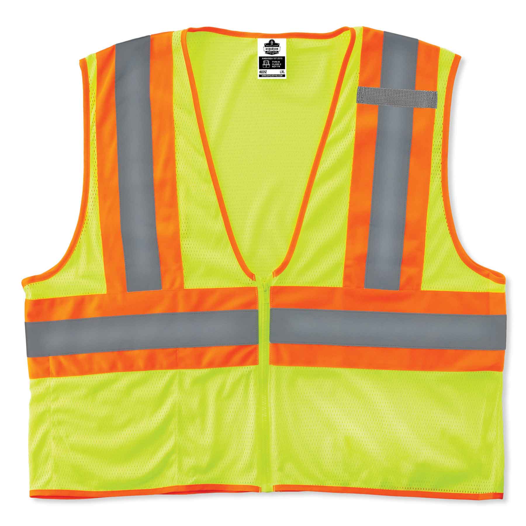 Ergodyne 21291 GloWear 8229Z Type R Class 2 Economy Two-Tone Vest, XSmall, HV Lime - Mactool Shop