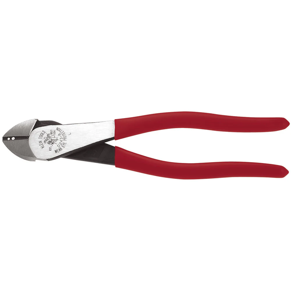 Klein Tools D243-8 Diagonal-Cutting Pliers, Stripping Holes, 8