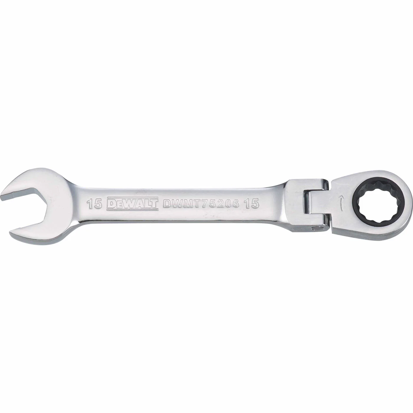 Dewalt DWMT75206OSP Mechanics Flat Head Ratcheting Combination Wrench 15 MM - Mactool Shop