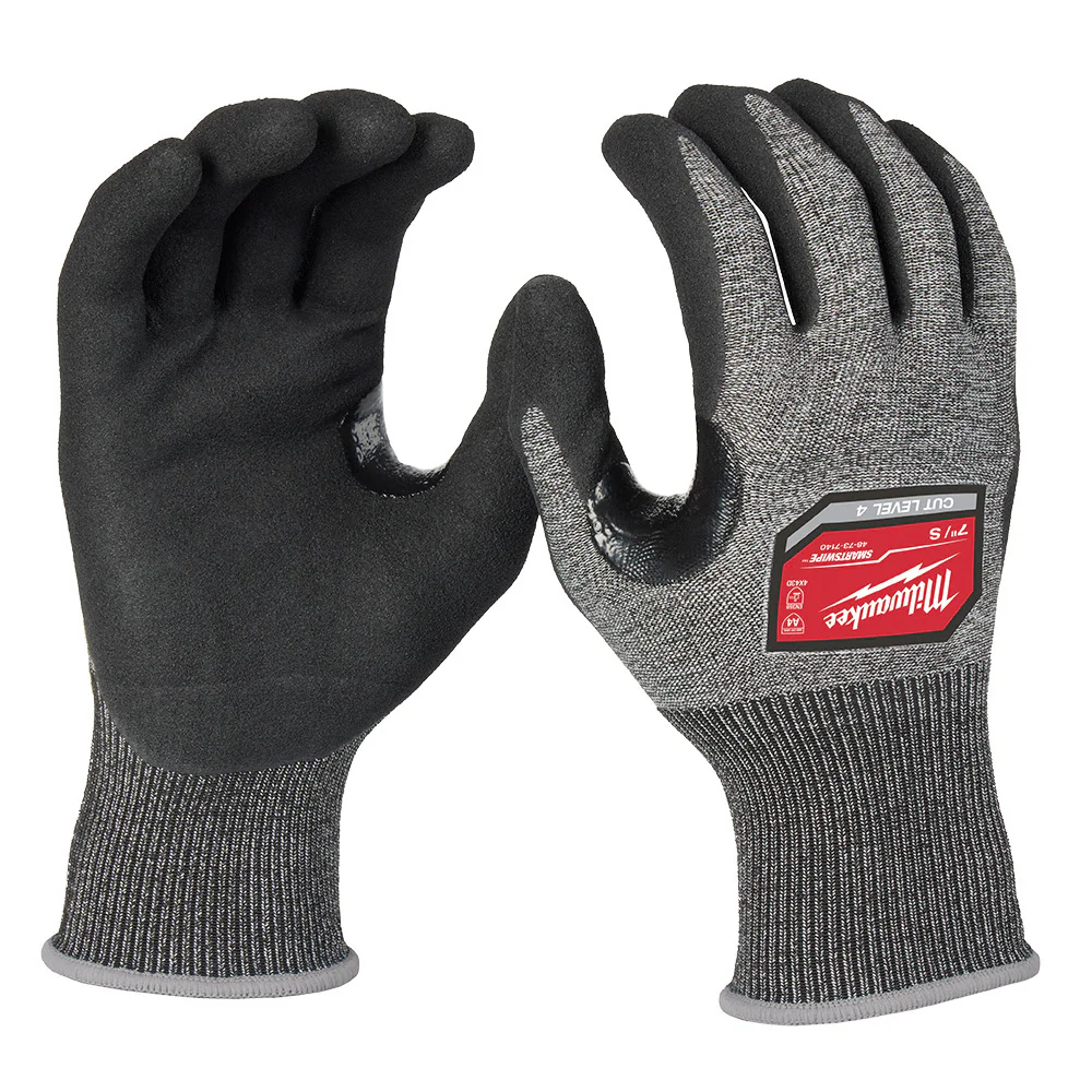 Milwaukee 48-73-7140E Cut Level 4 High-Dexterity Nitrile Dipped Gloves - S (Pack of 144) - Mactool Shop