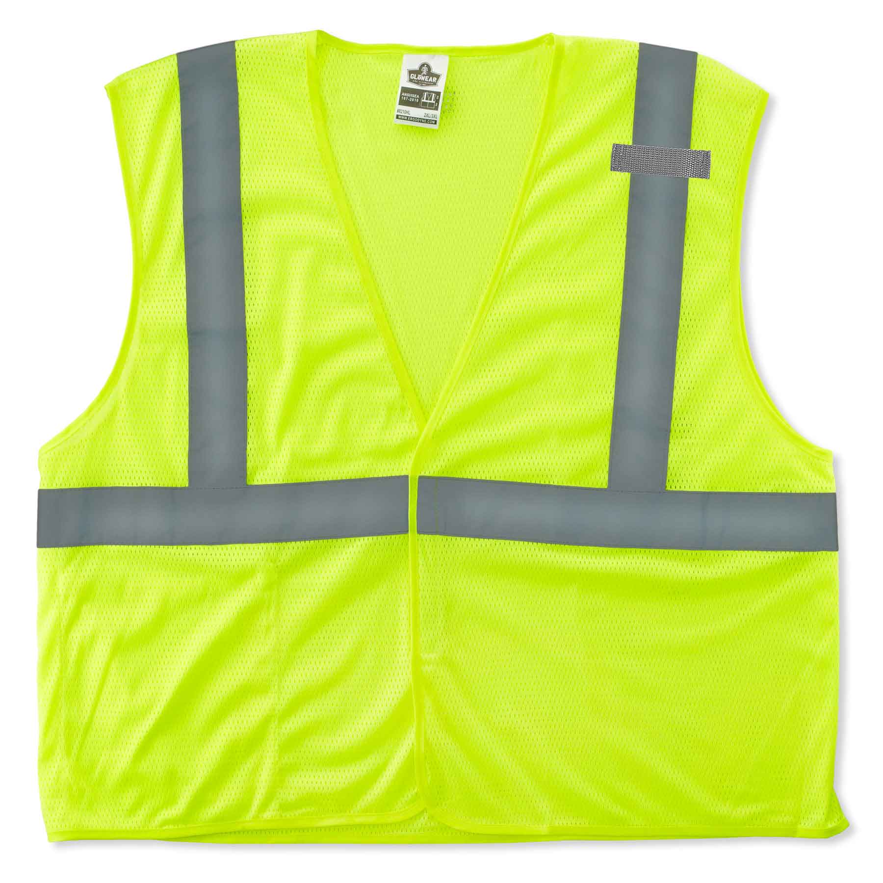 Ergodyne 21027 GloWear 8210HL Type R Class 2 Economy Mesh Vest, 2XL/3XL, HV Lime - Mactool Shop