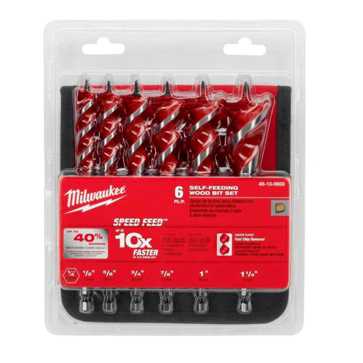 Milwaukee 48-13-0600 Speed Feed Self-Feeding Wood Bit Set, 6 Piece - Mactool Shop
