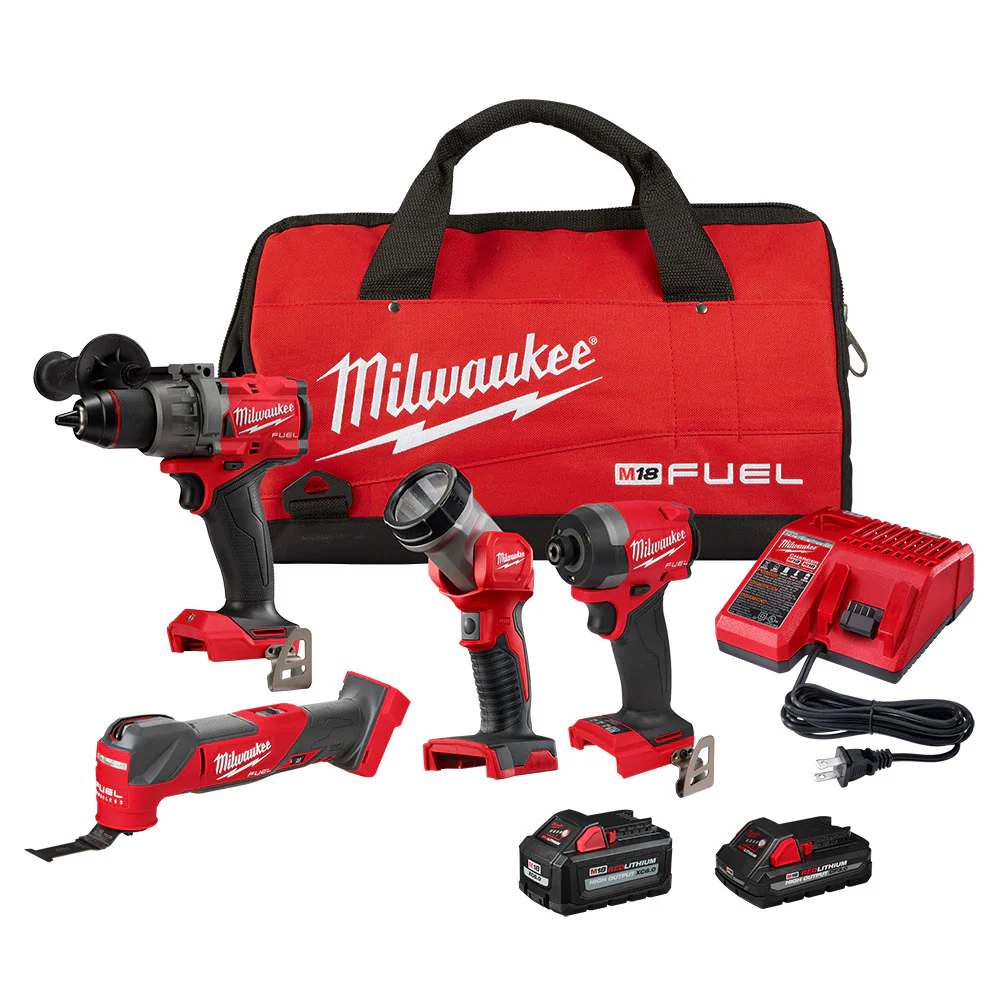 Milwaukee 3698-24MT M18 FUEL 18V 4 Tool Cordless Combo Kit - Mactool Shop