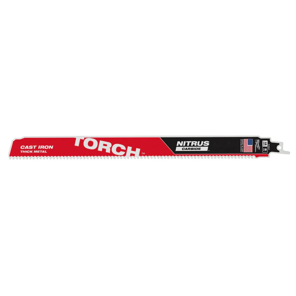 Milwaukee 48-00-5263 12” 7TPI The TORCH™ with NITRUS Carbide™ for Cast Iron SAWZALL® Blade 1PK - Mactool Shop