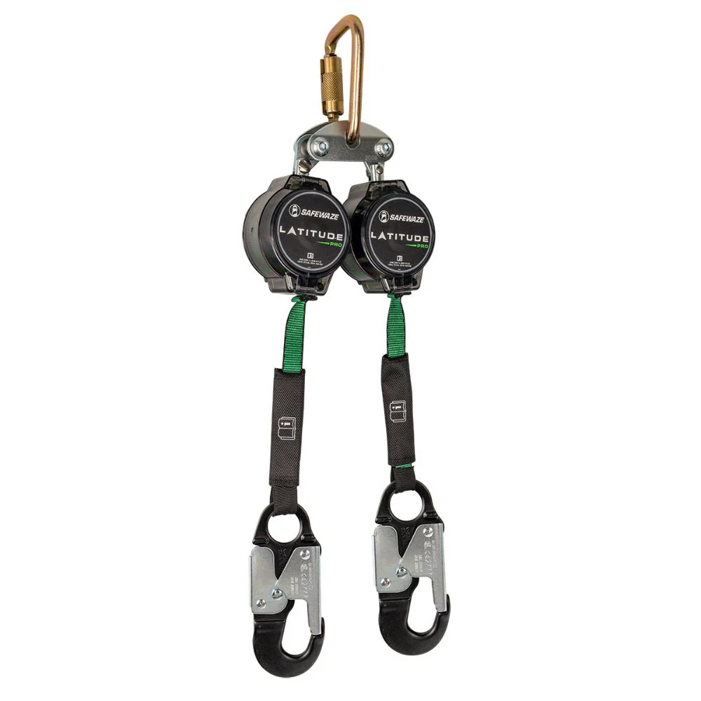 Safewaze 018-5017 Latitude Pro 7' Dual Web SRL: FS-EX313, Carabiner, Alu Snap Hooks - Mactool Shop