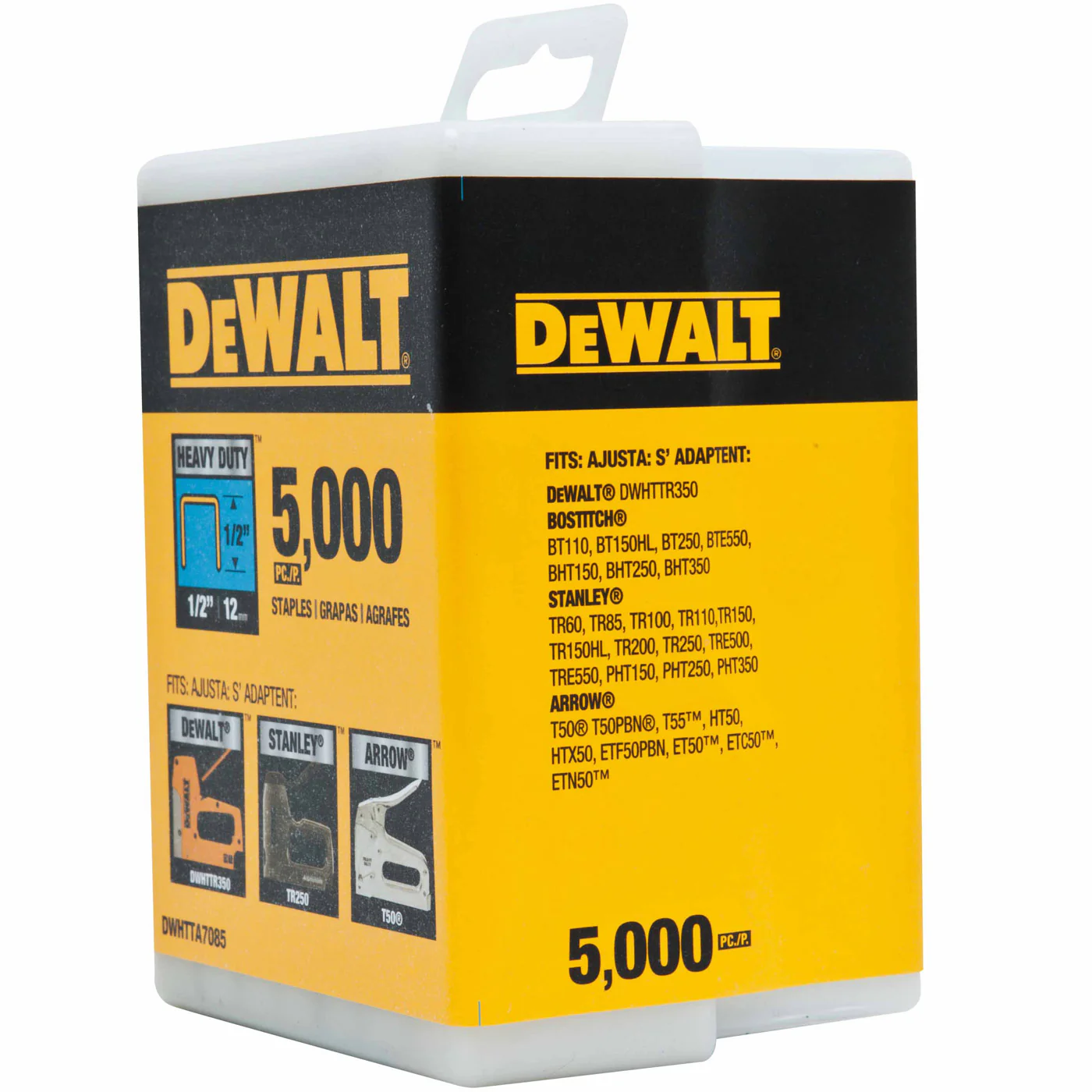 DeWalt DWHTTA7085 Heavy-Duty Narrow Crown Staples 1/2