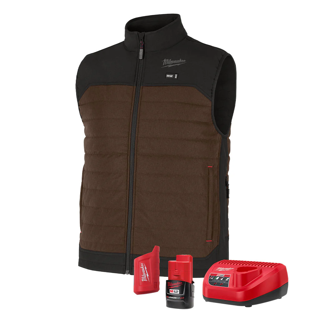 Milwaukee M300N-21 M12 Heated Brown Axis Vest Kit - Mactool Shop