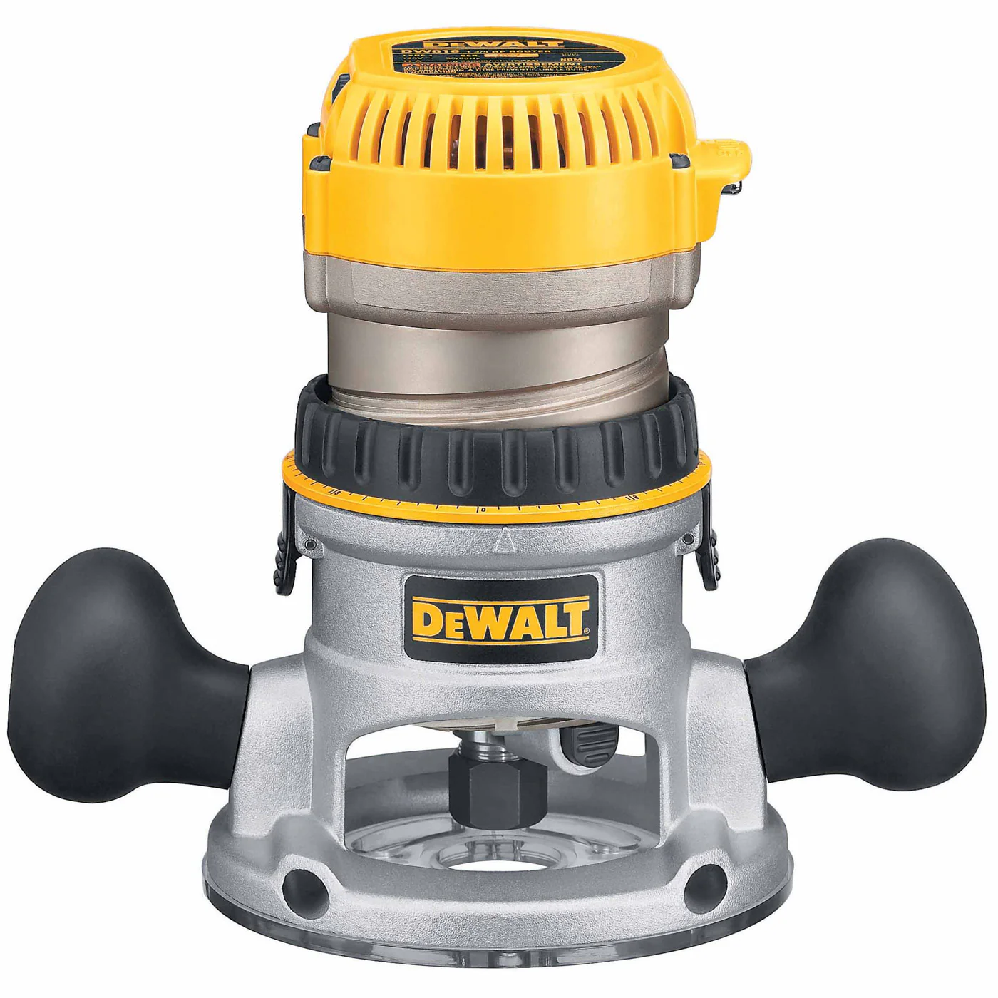 DeWalt DW618 2-1/4 HP (maximum motor HP) EVS Fixed Base Router with Soft Start - Mactool Shop