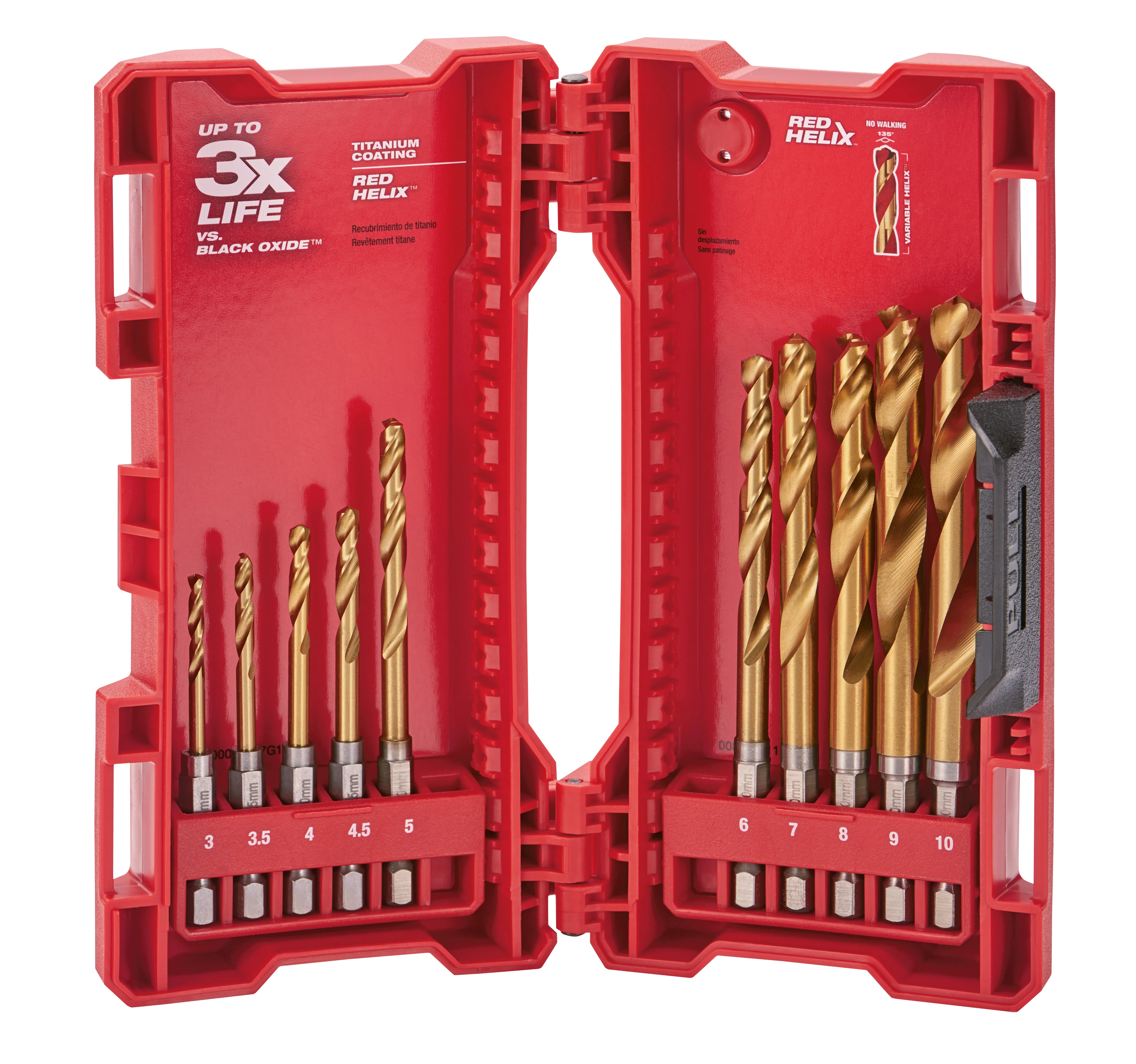 Milwaukee 48-89-4859 10-Piece Metric Titanium SHOCKWAVE™ Red Helix Drill Bit Kit - Mactool Shop