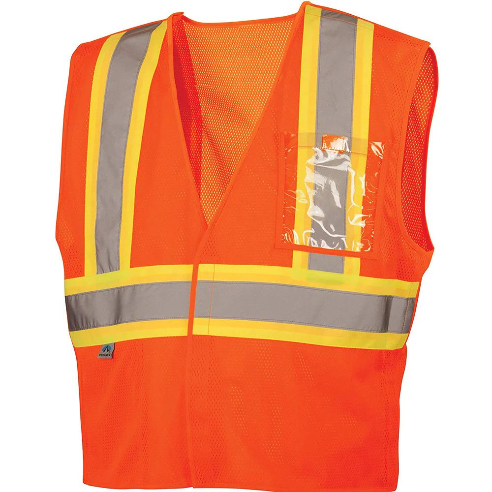 Pyramex RVHL2720BRX2 Safety Vest - Hi-Vis Orange with 5 Point Break - 2X Large - Mactool Shop